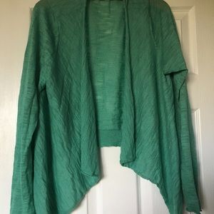 A-Symmetrical green cardigan
